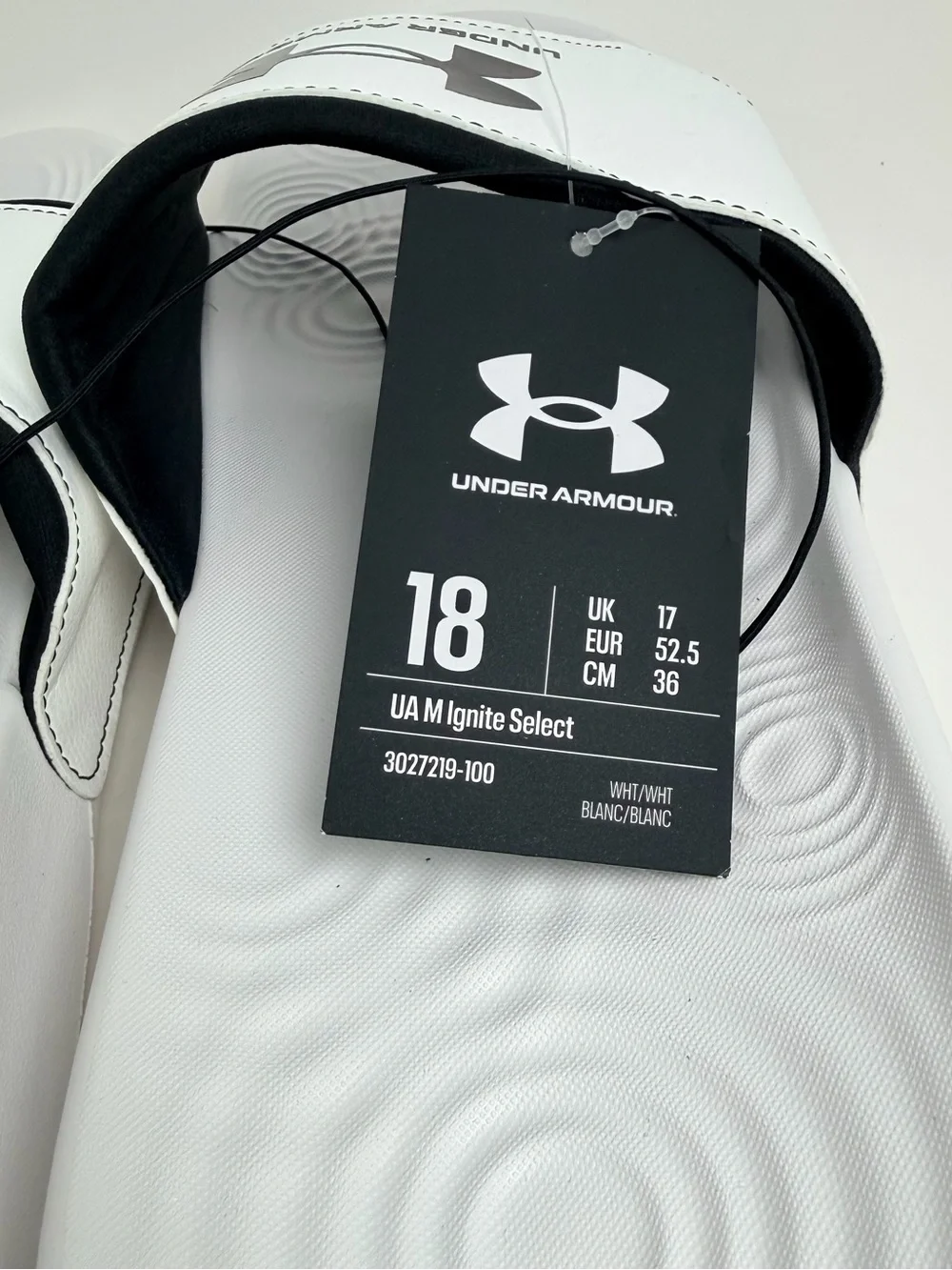 Under Armour White & Black Slide Sandals